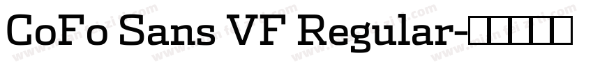 CoFo Sans VF Regular字体转换